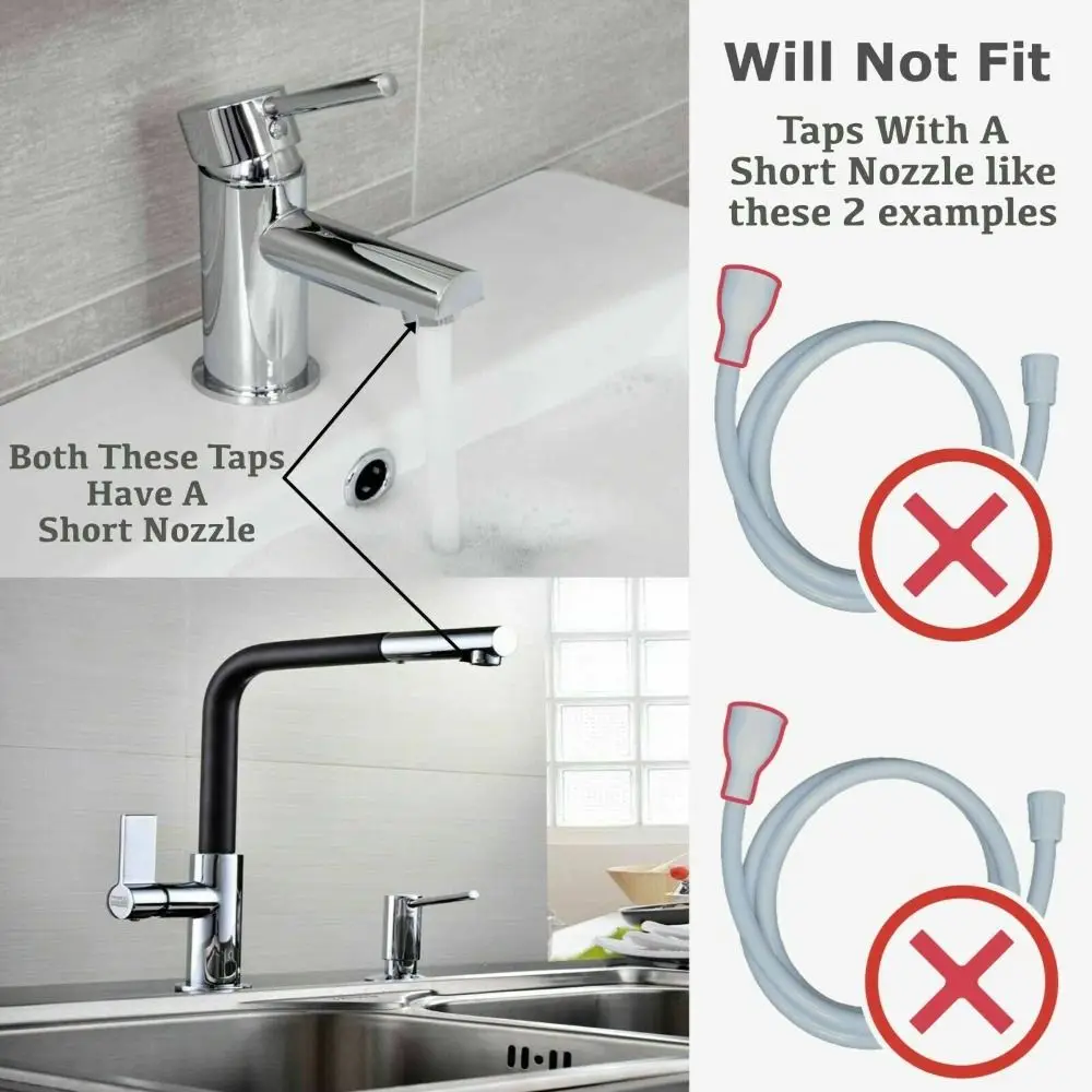 Portable Double Tap Bath Shower Head White ABS Sink Spray Hose Pet Washing Handheld Hose Shower Attachment Head