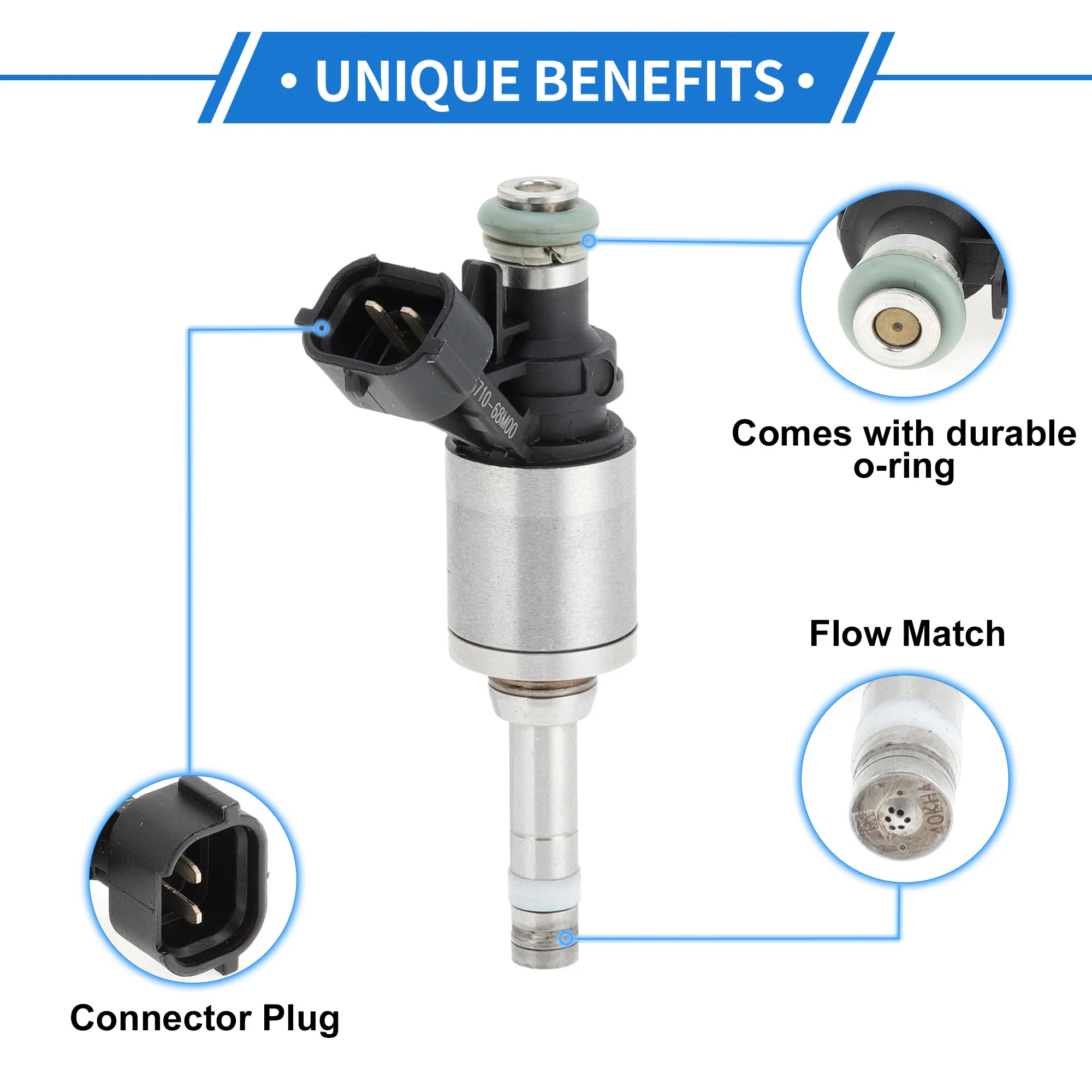 UXCELL Fuel Injector No.15710-68M00 for Suzuki Vitara LY 1.4T AllGrip 15-24 1 Pc