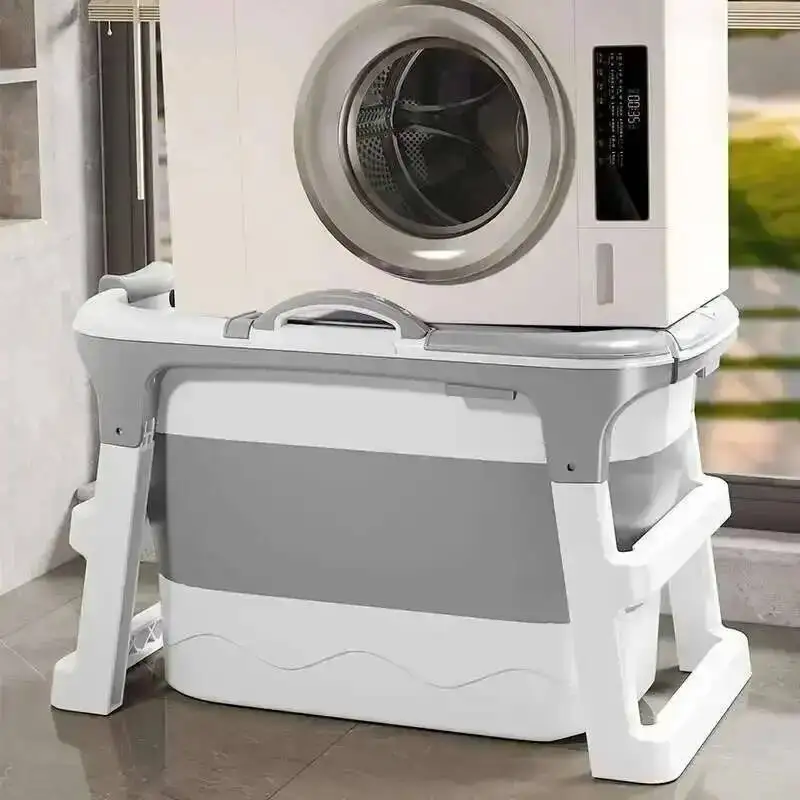 Folding Japanese Plastic Folding Bathtub for Home Adult Thickened Steam Bathtub with Cover Simple Creative Portable Bathtub