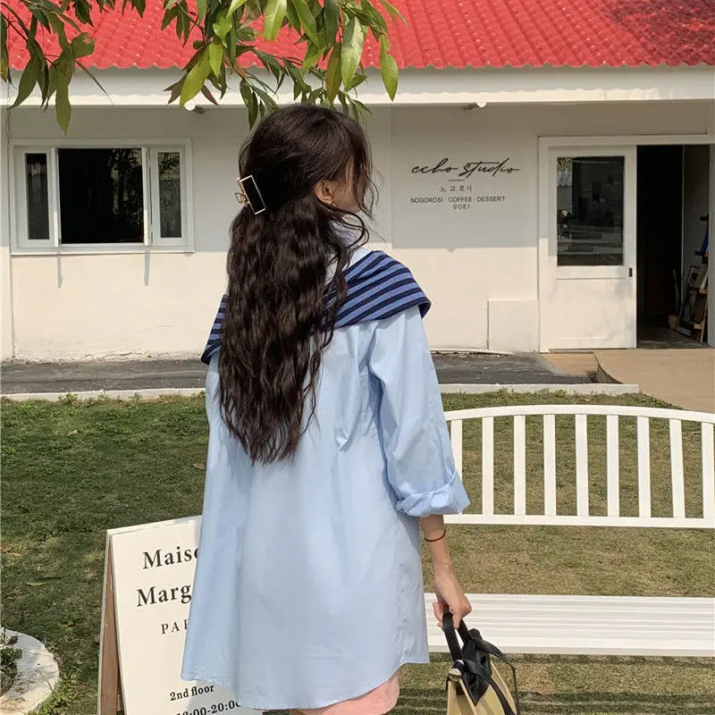 Off Shoulder Shirt Dress Women's Autumn Design Sense New Niche Artistic Sense Chic Short Skirt