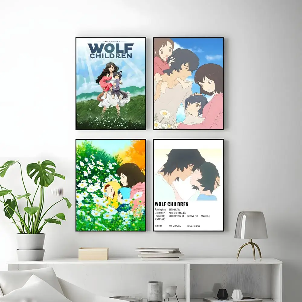popular anime Wolf Children Poster Versatile HD Waterproof Wall Art Self-Adhesive Decor for Any Space Ideal Gift - view 4