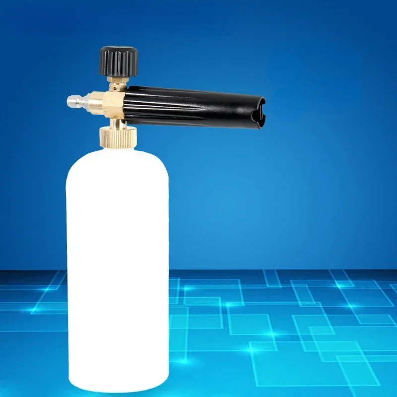 مسدس رغوة تنظيف السيارة 1/4 موصل سريع قابل للتعديل 1L ارتفاع ضغط الصابون رغوة قاذف رغوة آلة غسل سيارات