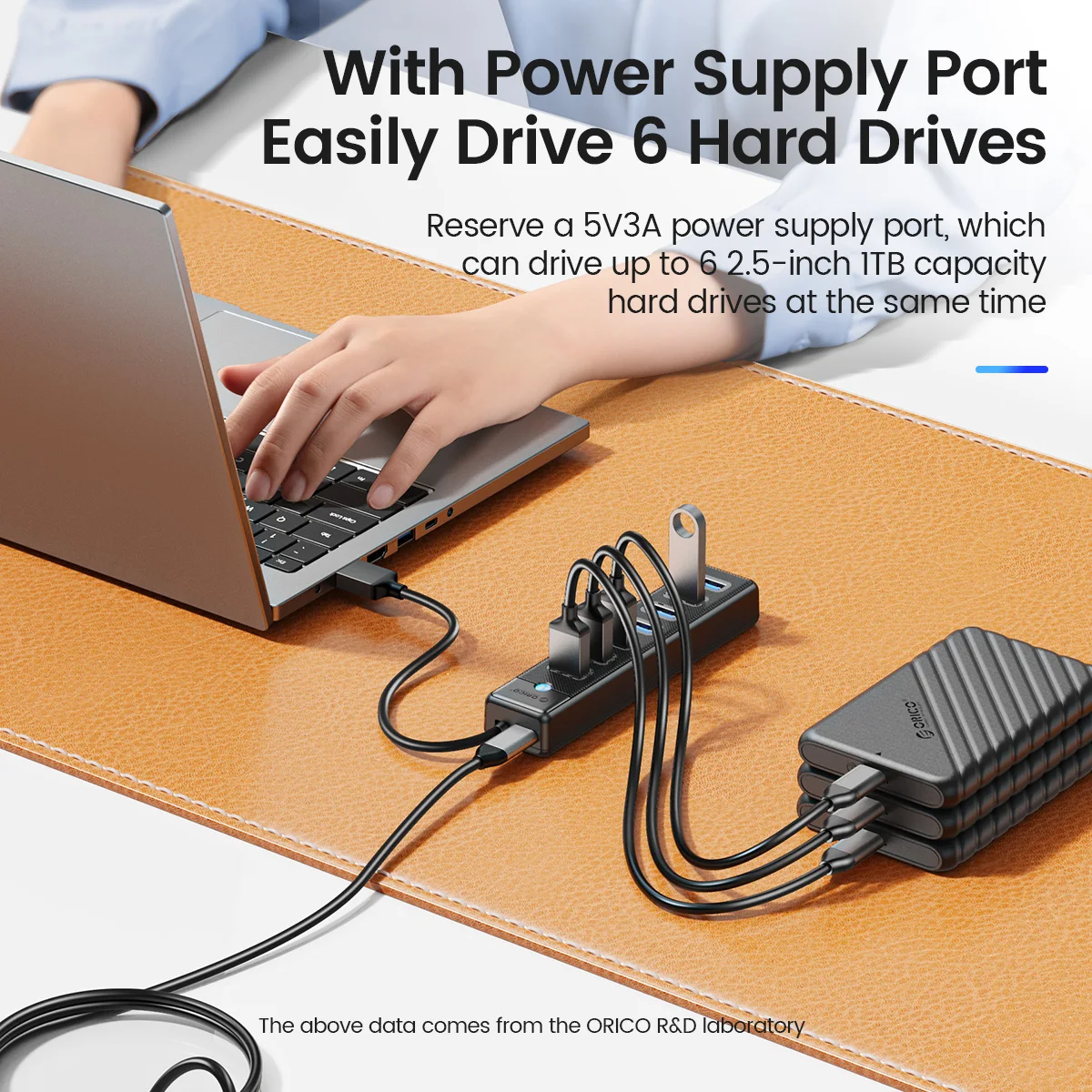 ORICO USB 3.0 HUB 5Gbps Dock Station 7 Ports USB A Type C HUB High Speed Splitter OTG Adapter For PC Accessories Huiwei Xiaomi