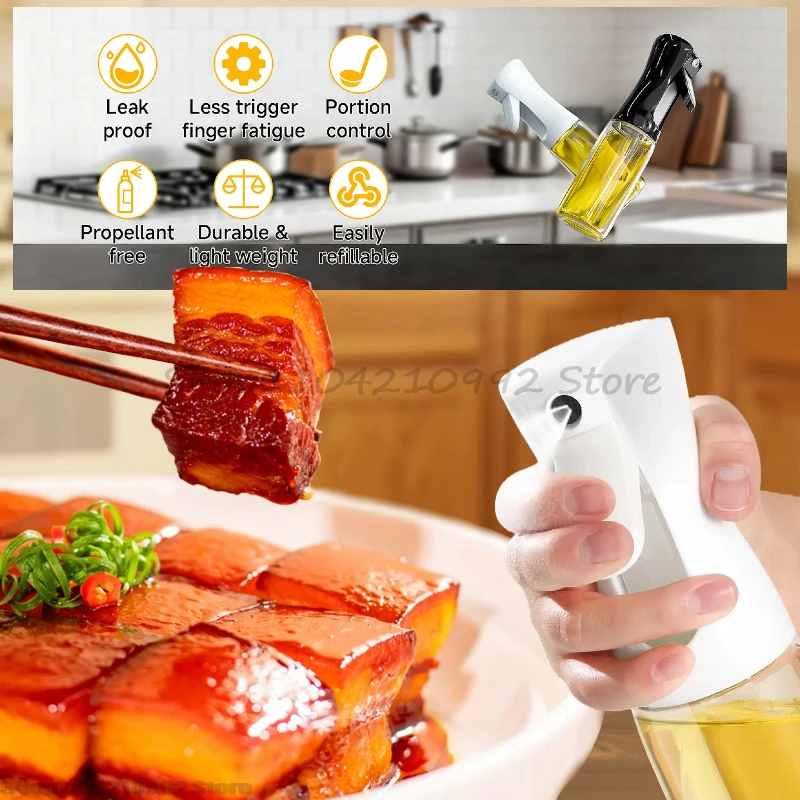 200/300/500m Oil Spray Bottle Kitchen BBQ Cooking Olive Oil Dispenser Camping Baking Empty Vinegar Soy Sauce Sprayer Containers
