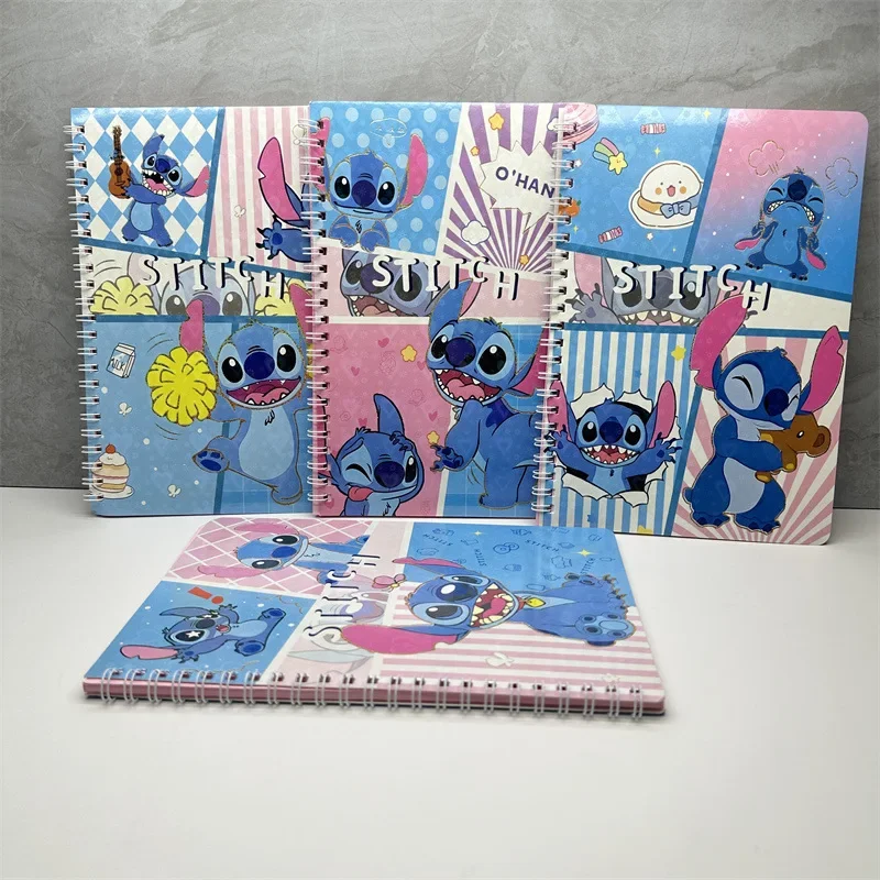 24 Sets of Kawaii Stitch Notebook Japanese Anime Stitch Notepad Cartoon Girly Heart Birthday Gift School Supplies Wholesale