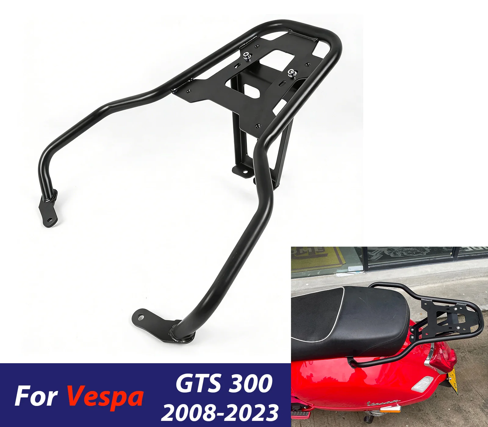 

Задний багажник для мотоцикла, фиксатор хвостовой коробки, задний багажник для Piaggio Vespa GTS 300 2008-2023 2022