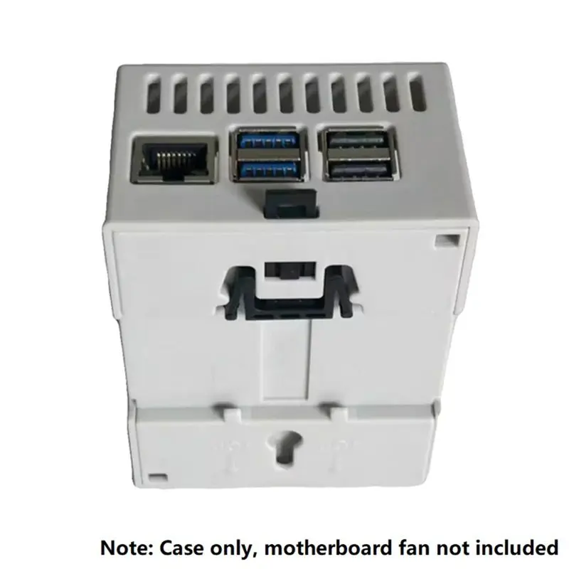 New!1 Piece Case DIN Rail Shell ABS Large Inner Space Clear Top Windows Electric Box For Rpi 5 Pi 5 For Raspberry Pi 5