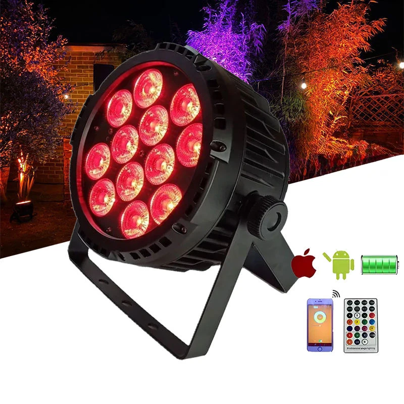 

IP65 Waterproof PVC 12PCS RGBW 4-IN-1 LED Lighting Outdoor Stage Par Light DMX512 Control