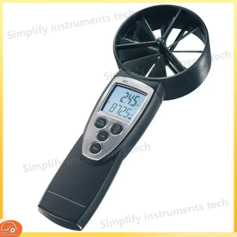 Digital Anemometer 4 Inch Rotary Vane Air Velocity Meter Wind Speed Gauge Temperature Humidity Tester HVAC Tool for Home