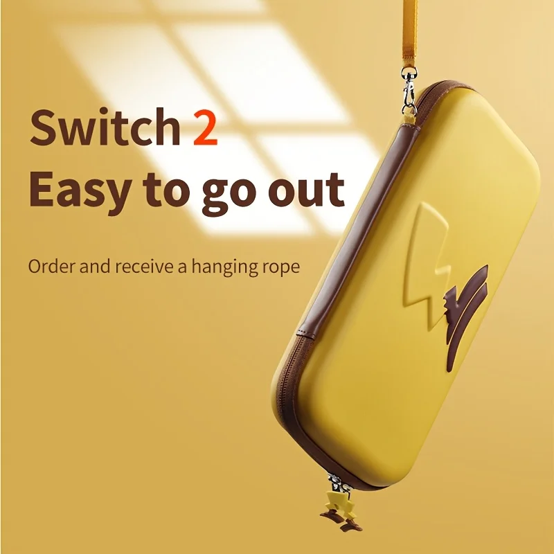 Switch 2ポータブル収納バッグ、耐久性のあるEVA素材、大容量、ダブルジッパー開閉のトラベルオーガナイザーに最適