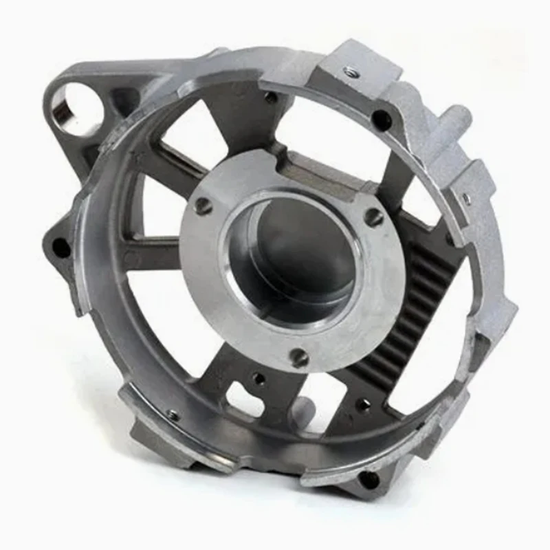 

Aluminum alloy CNC machining precision die-casting motor end cover, hollow heat dissipation housing, toothed mount
