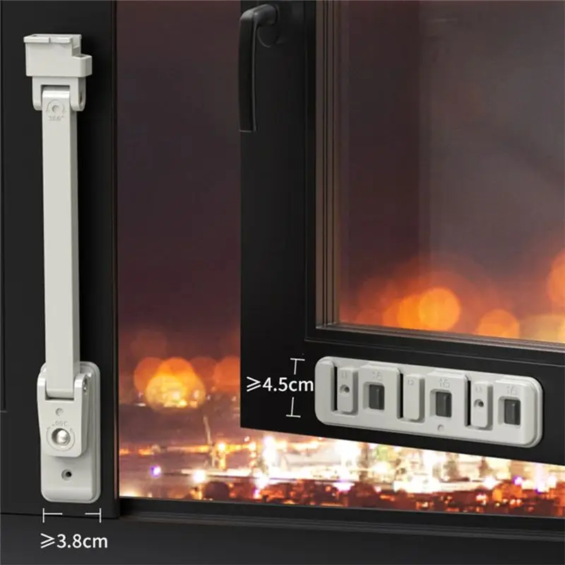 AB11-Children's Window Limiters Adjustable Window And Door Limiters For Child Safety Protection