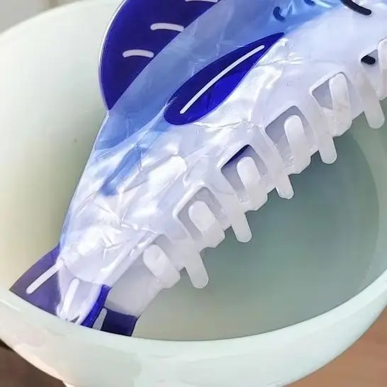 

Креативная заколка для волос с синими сардинами, нескользящая заколка для волос с героями мультфильмов, легкие ацетатные заколки для волос