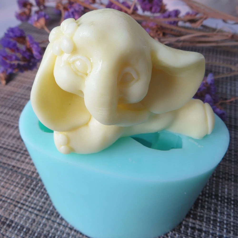 

3D molds cute elephant silicone soap mold animal candle aroma mould soap making moulds resin clay molds PRZY DW0107