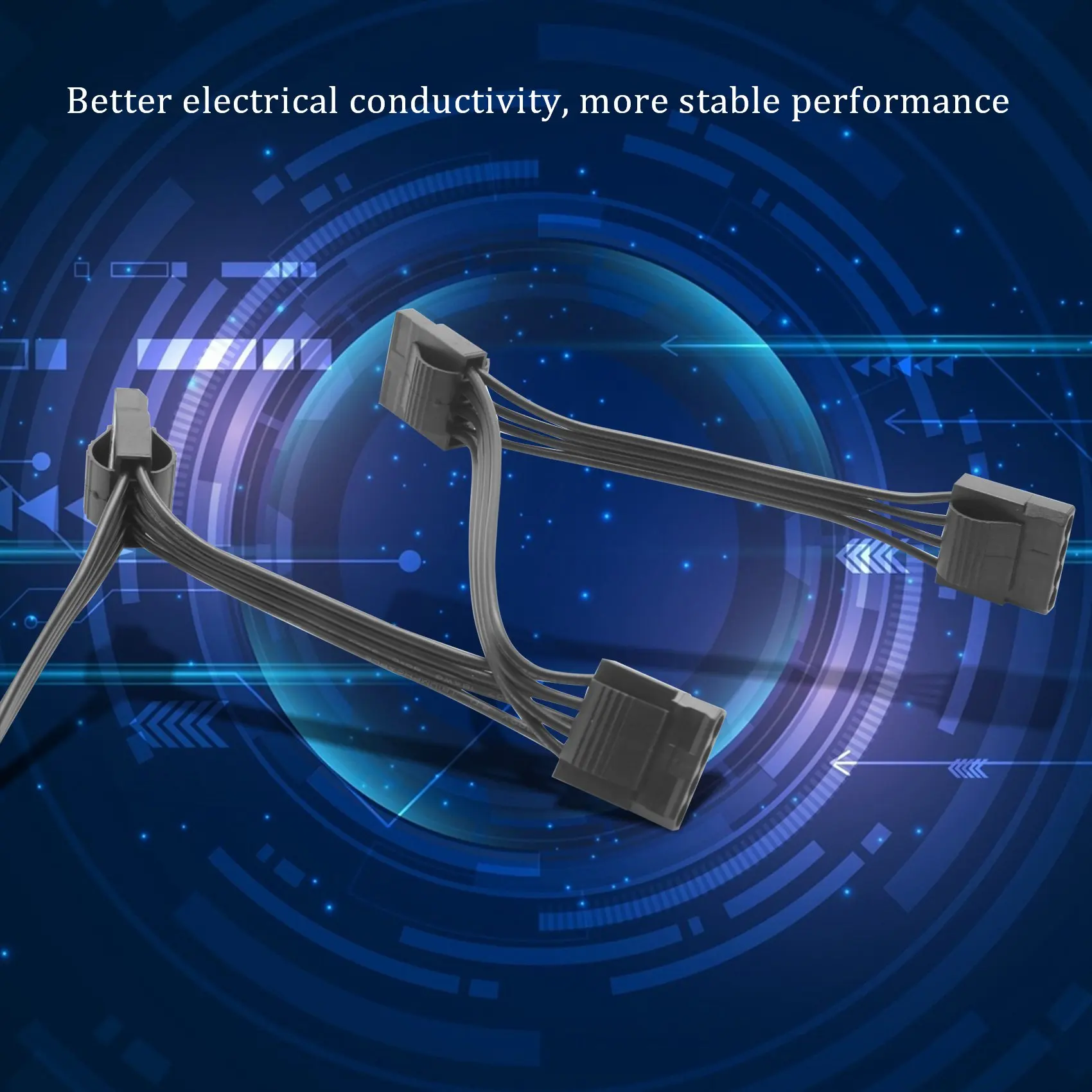 A46M-IDE 4Pin Modular Power Supply Cable For Corsair RM1000X RM550X 650X 750X 850X 6Pin To 4 IDE Cable