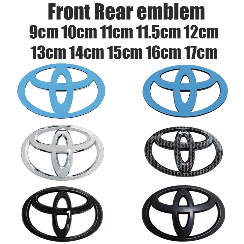 1pcs 9cm 10cm 11cm 12cm 13cm 14cm 15cm 16cm 17 ABS Car Front logo Rear Bumper tail door trunk Emblem sticker styling Accessories