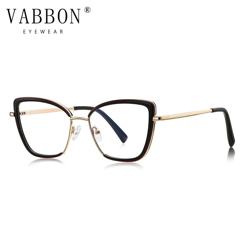 نظارات Vabbon البصرية عالية الجودة، نظارات قراءة لقصر النظر مضادة للضوء الأزرق، نظارات طبية بإطار ذهبي كبيرة وخفيفة للغاية للنساء، نظارات فوتوكروميك 3152