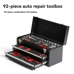 Car Portable Hardware Household Multi-functional Toolbox Iron Large Tool