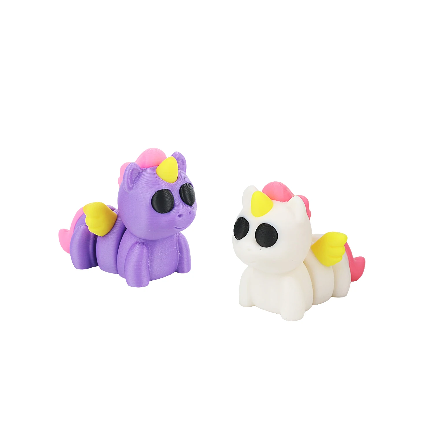 יוניקורן עם עין גדולה מודפסת בטכנולוגיית 3D, צעצוע דקומפרסיה נייד, קישוט מיני חמוד, צעצוע דקומפרסיה למשרד