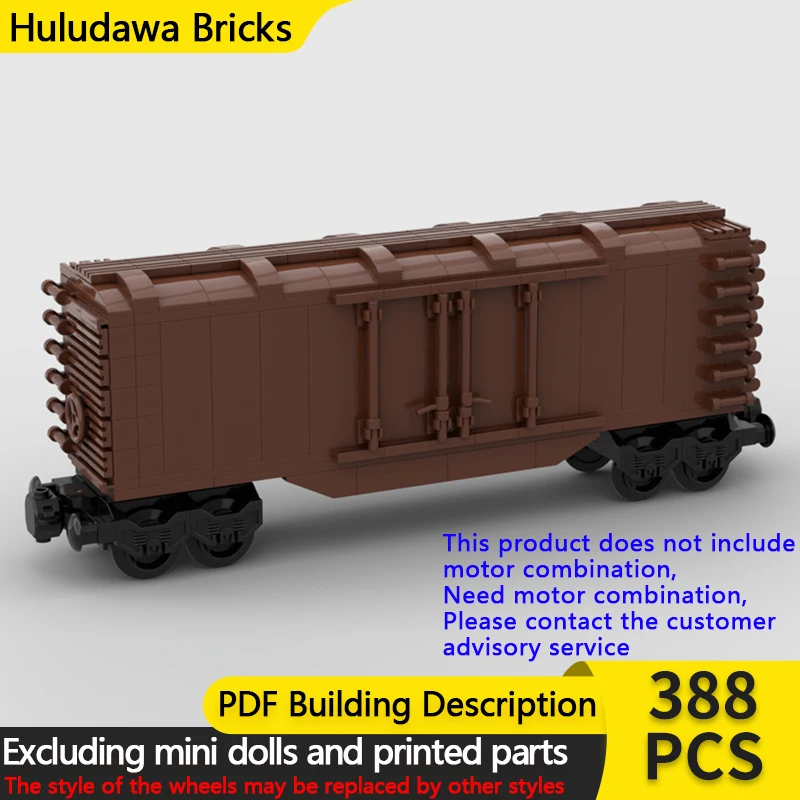 

City Car Model MOC Building Bricks Railway Train Box Carriage Modular Technology Gifts Holiday Assemble Children Toys Suit