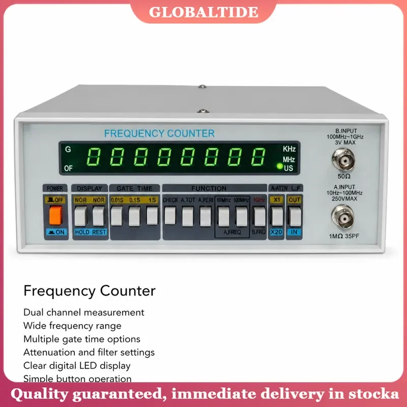 10HZ-2.7GHZ High Precision Frequency Counter TFC-2700L Multi-Functional Instrument with 8 LED Display High Resolution Meter