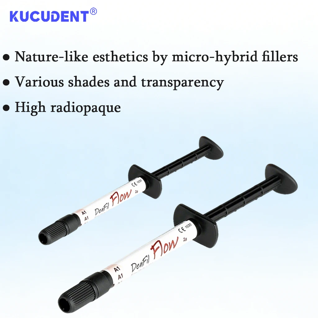 DenFil Flow Resina Composta Fluxível Dental Fotopolimerizável Radiopaca - Relleno Dental Adesão Restauração de Coroa