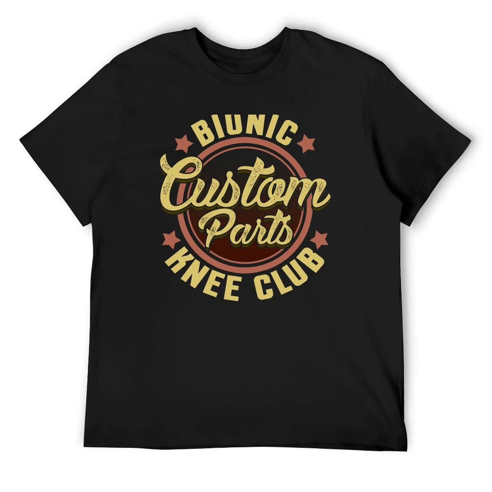 

Bionic Knee Club Custom Parts Funny Knee Surgery T-Shirt graphic tee shirt anime shirt Clothing oversized mens clothing