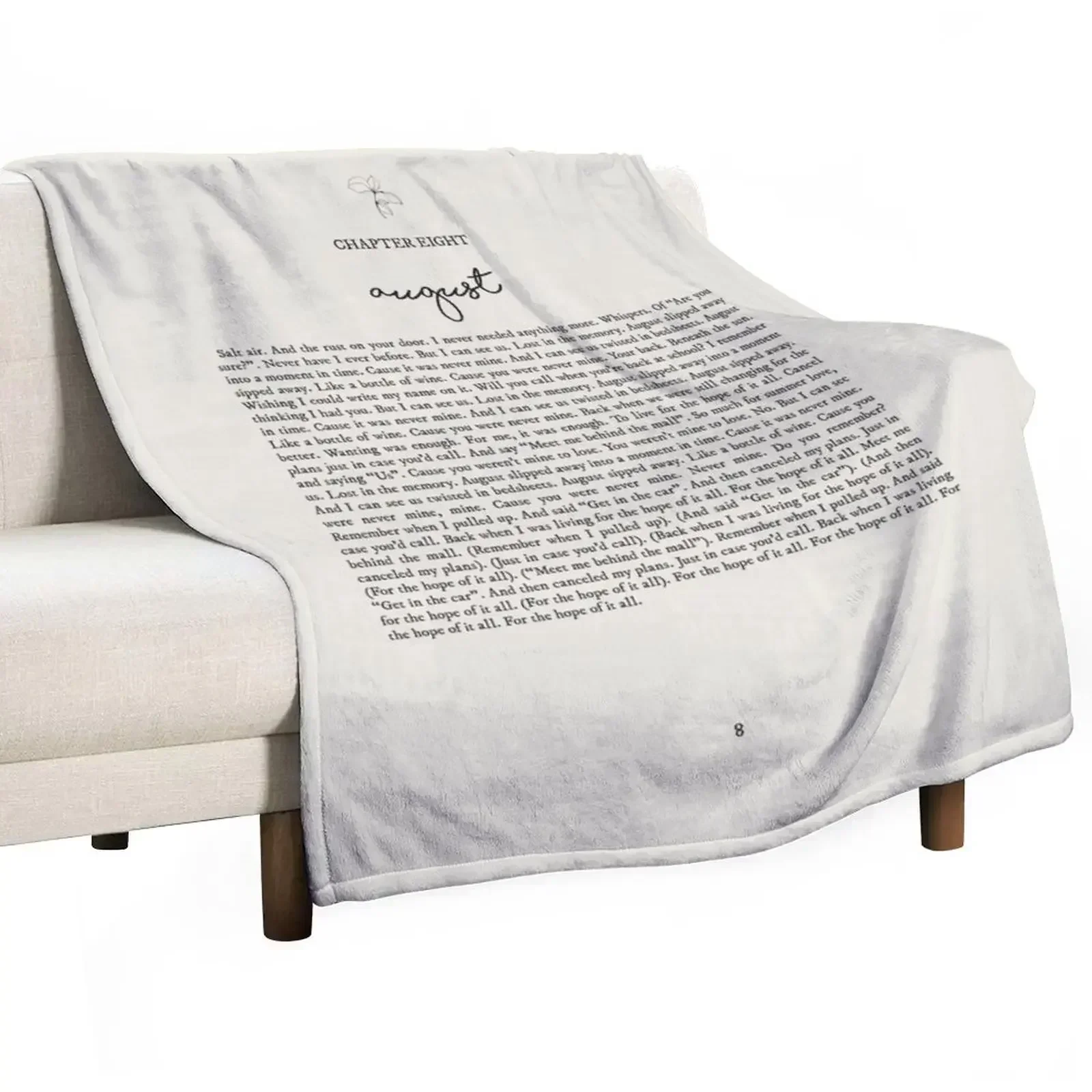 August Lyrics Throw Blanket Thermal Luxury St Thins Blankets