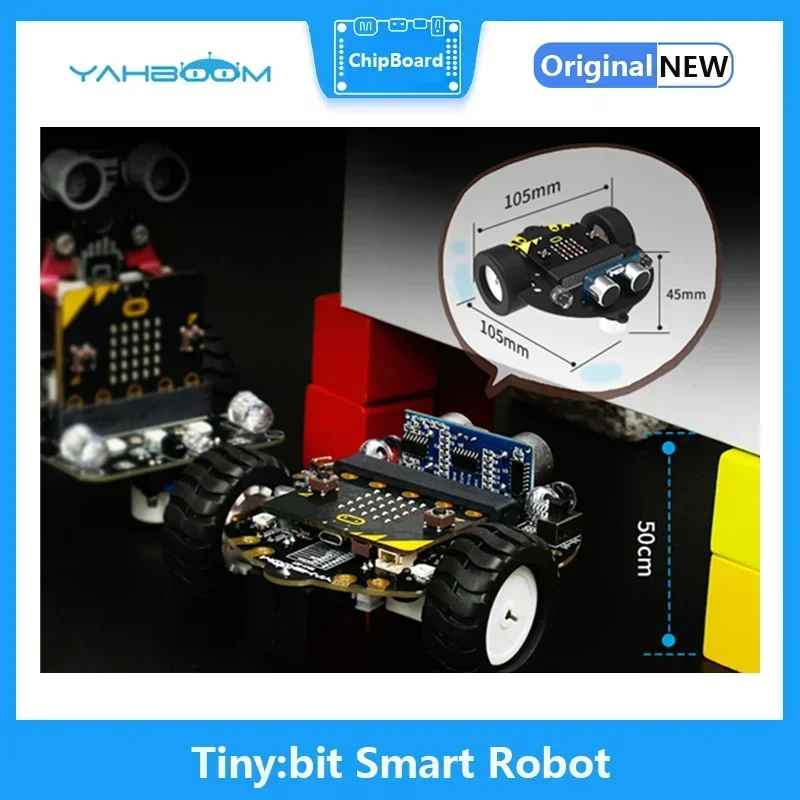 Yahboom kit de carro fabricante econômico educacional bbc micro:bit v2 haste robô de codificação educacional para aprendizagem programação