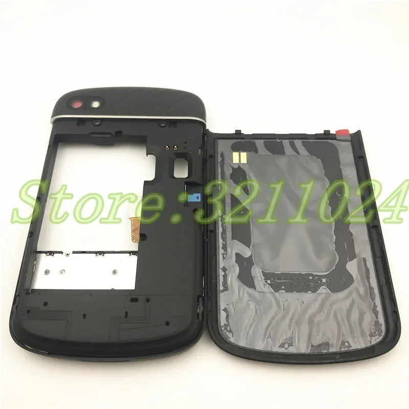 For Blackberry Q10 Full Housing Back Battery Case Cover + Frame Cover Case + English Keypad with Flex