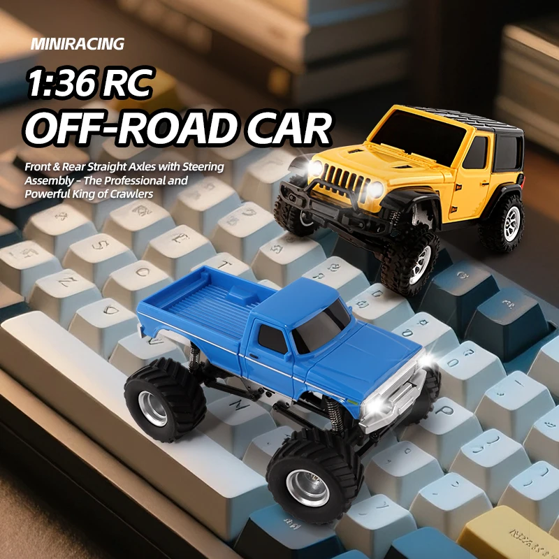 JIABAILE 1/36 Scale 4WD RC Remote Control Car, Full Size Professional Off-Road Vehicle Model, Simulation Desktop Toy for Boys