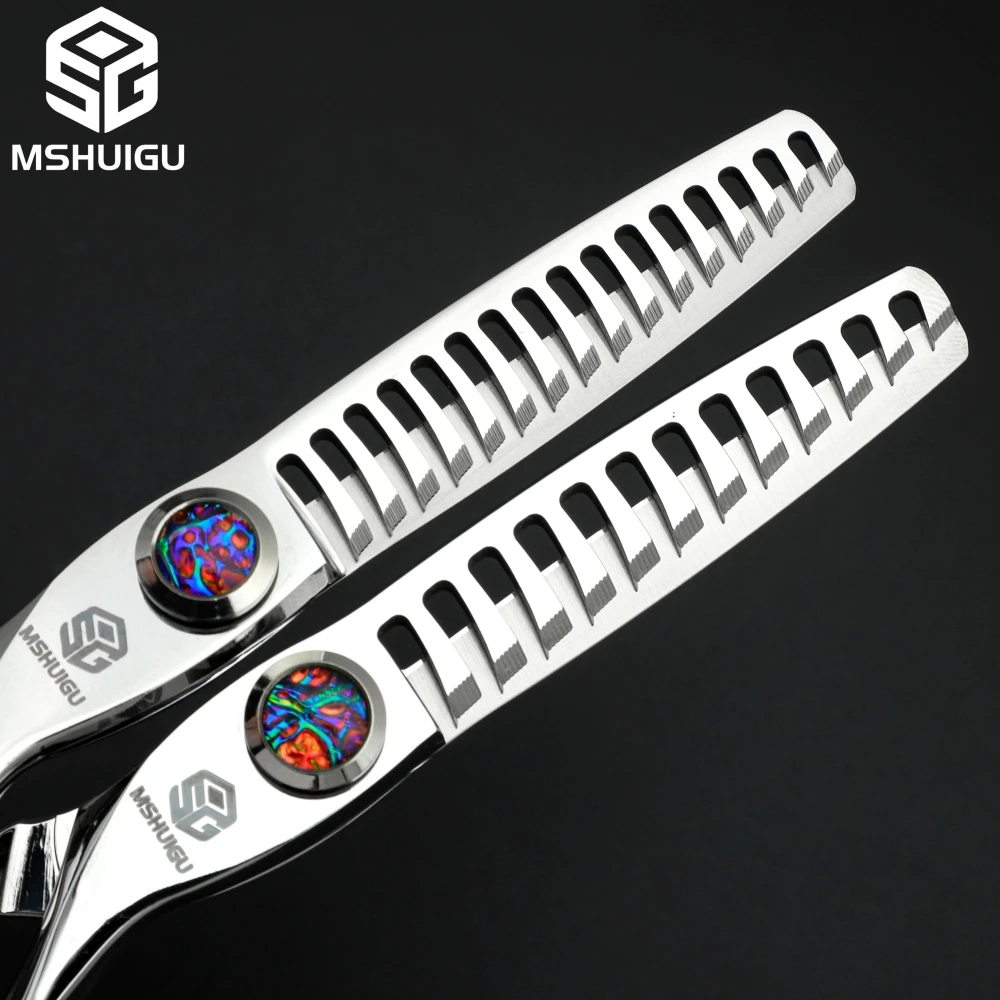 MSHUIGU Professionelle Friseurschere, 15,2 cm, multifunktionale Haarausdünnungsschere, japanischer VG10-Stahl, Salon-Haarwerkzeuge – Detail 25