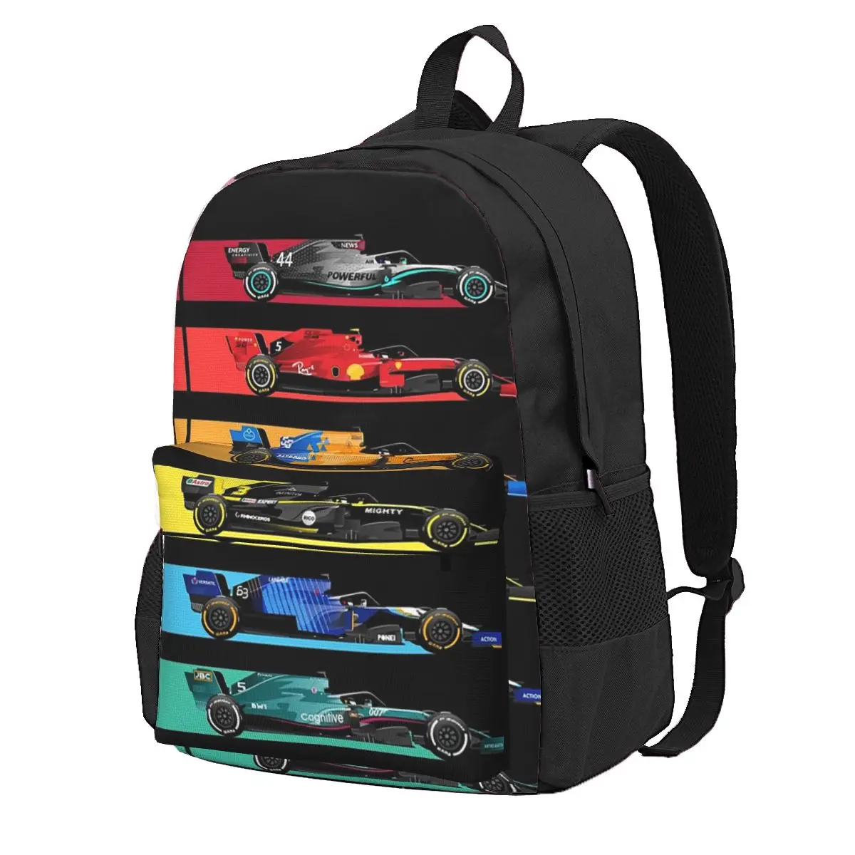 Formula Racing Cars 2023 Student Backpack School Bag Hiking Travel Daypack for Boys Girls Fashion Bookbag Shoulder Bags