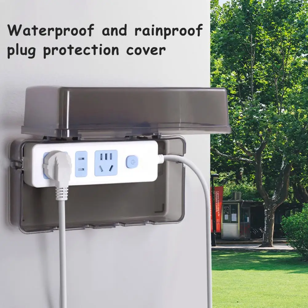 22*10cm Outdoor Waterproof Power Strip Box Rain-proof Wall Mount Electrical Box Protector Power Cable Management Wiring Board