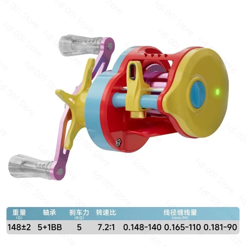 Universal Lightweight DC Drum Fishing Reel Micro Electronic Braking Retro Water Drop Angling Wheel