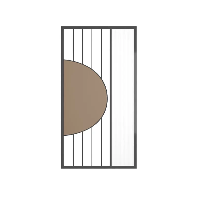 

Half wall, glass partition, screen, entrance entrance, metal sink on shoe cabinet, wet and dry separation, semi-blocking rack