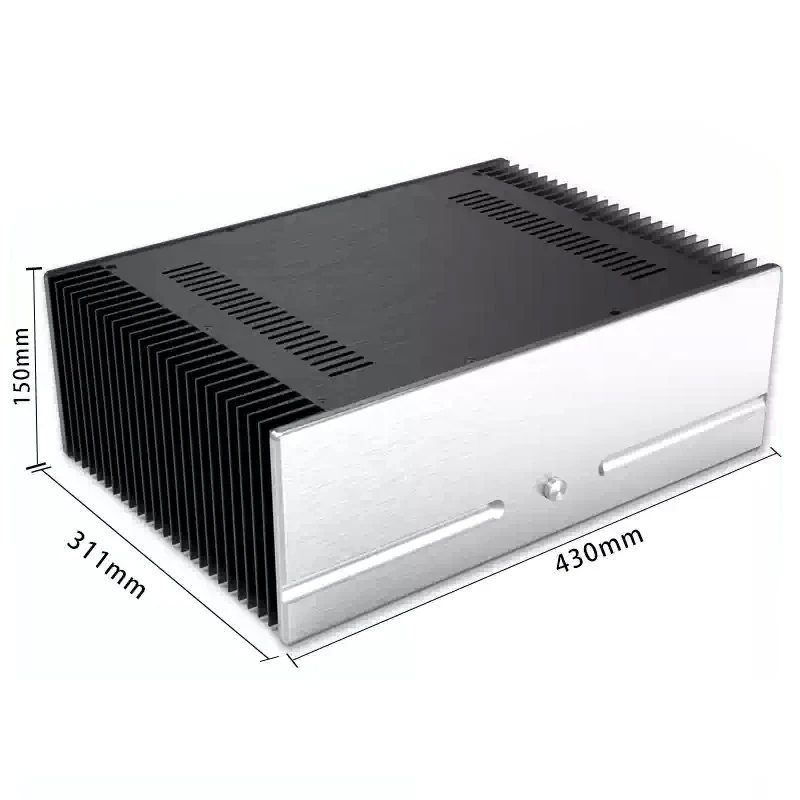 430*150*311mm Class A Aluminum PASS Power Amplifier Chassis Enclosure Diy Amp Case Shell