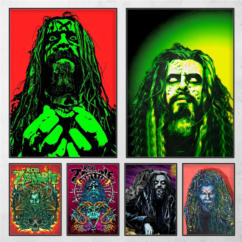 1pc Hot Rock Metal Rock Style Rob Zombie Canvas Ar Poster HD Posters Home Room Bar Cafe Decor Art Wall Painting Picture