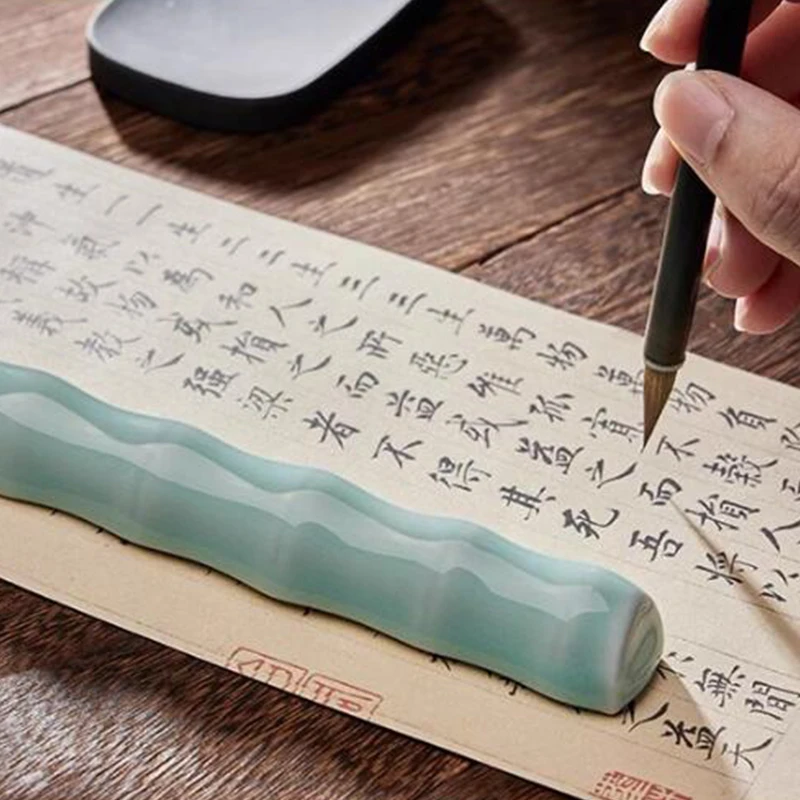مسند فرشاة مفصل الخيزران من السيراميك الإبداعي ، لوازم الخط الصيني ، صورة كتاب ، حامل قلم ، أداة رسم ، إبداعية