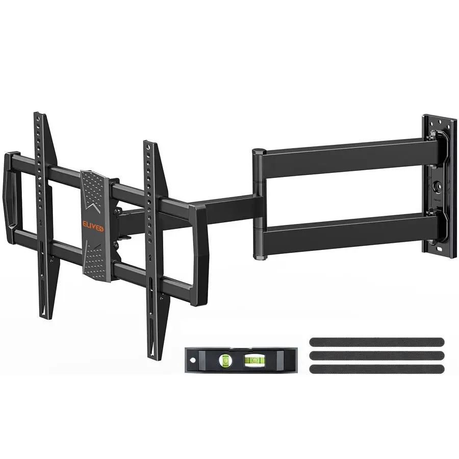 Support TV à bras long pour la plupart des téléviseurs de 4275 pouces, support mural pour TV d'angle à 32 bras d'extension long, support mural articulé pour TV pivotant
