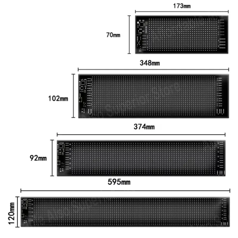 Automotive Interior Pixel Matrix Rear Window Flexible for Automotive Light Emitting Diode Display