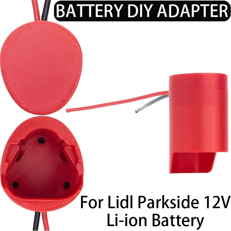 For Lidl Parkside 12V Li-ion Battery DIY Adapter Self-transformed Toy Car, Robot DIY Power Supply 14AWG Wire Gauge DIY Adapter