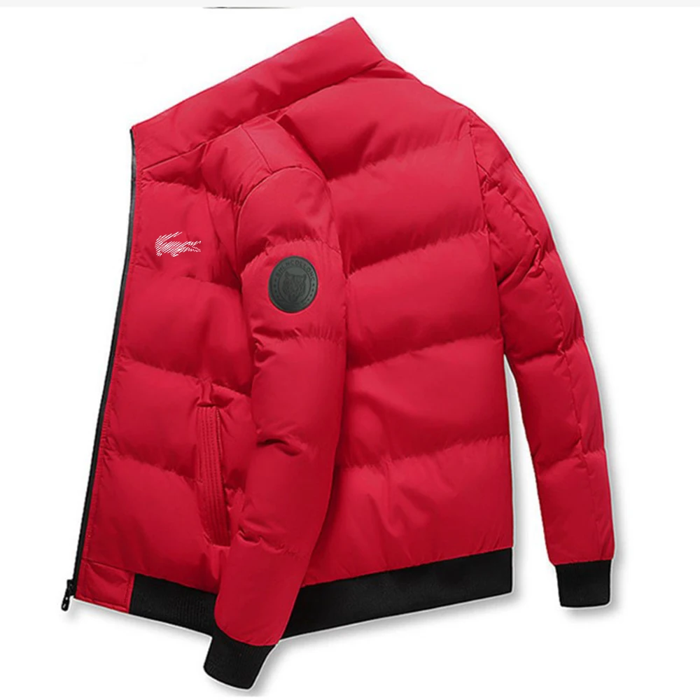 2024 Men\'s New Warm ThickParka Coat Outdoor Sports Moto Men\'s Windproof Jacket Winter Casual Men\'s Stand-up Collar Clothing