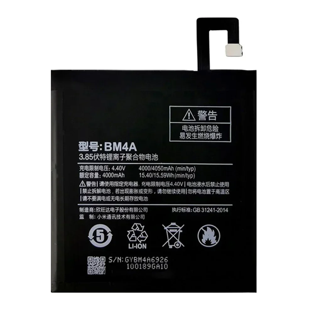 2024 Years Original Battery 4000mAh BM4A Phone Batteries For Xiaomi Hongmi Redmi Pro Battery+ToolS Fast Shipping