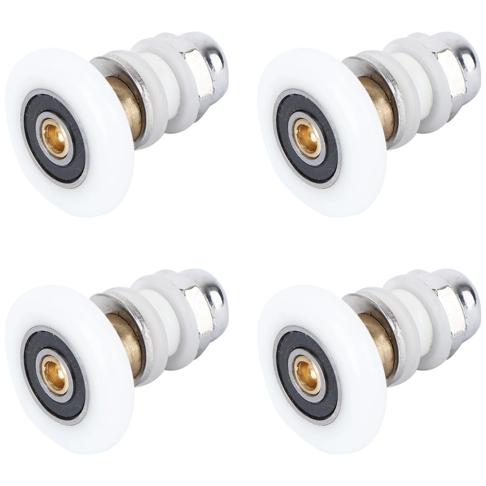 

4pcs Glass Door Rollers Heavy Duty Shower Door Wheel Ultra Quiet For Curved Glass Bathroom Diy Replacement Parts