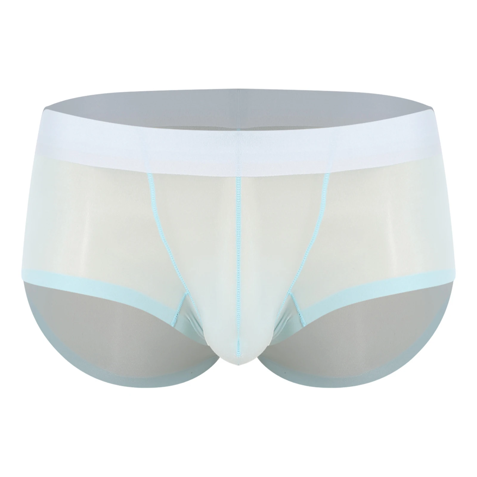 

Men Low Rise Sheer Boxer Briefs See Through Bulge Pouch Boxers Breathable Elastic Waistband Underwear Lingerie for Daily Sleep