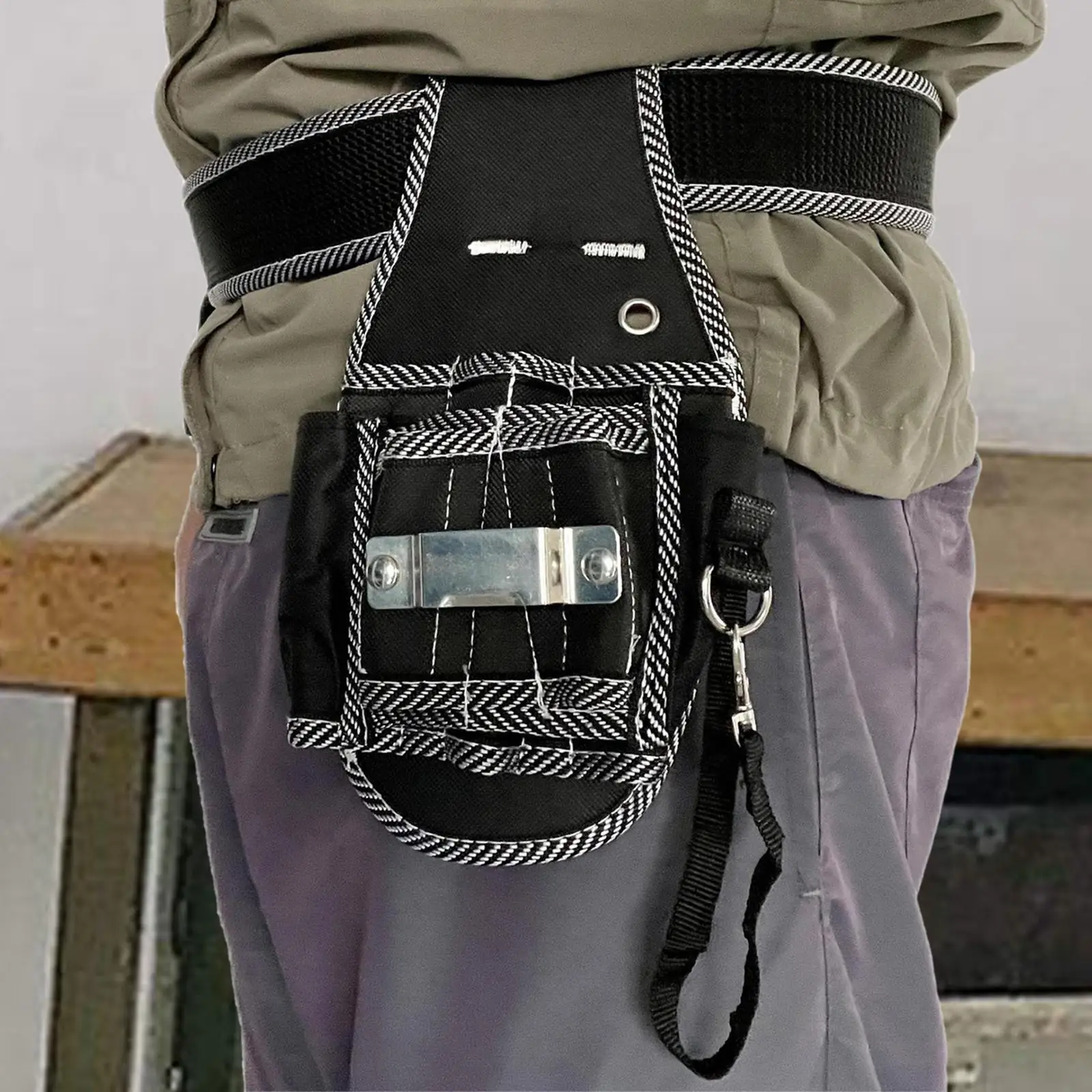 Waist Tools Bag Pocket with Belt Gardening Tool Waist Bag Belt for Carpenter Technicians Home DIY Construction Mechanics