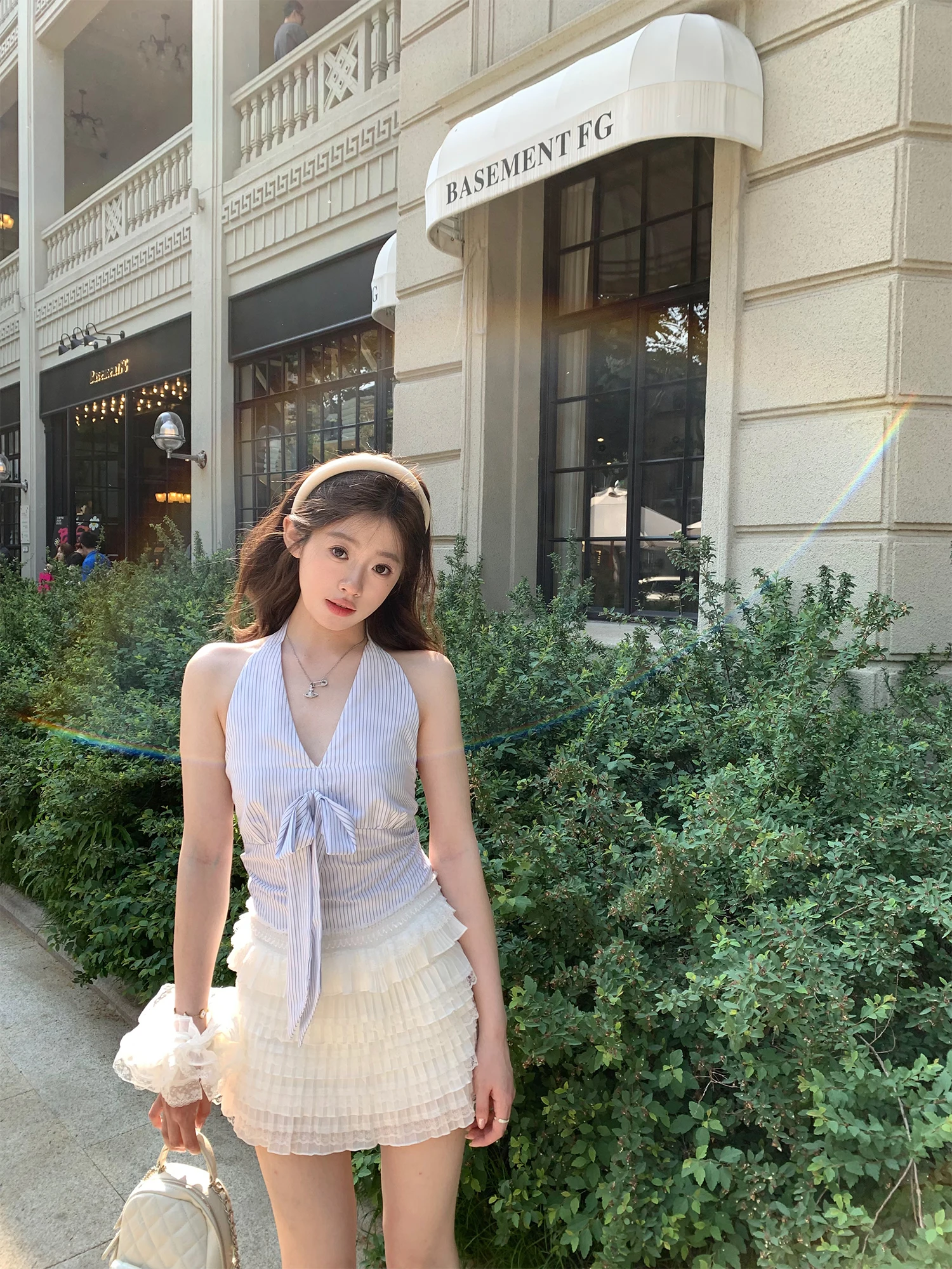 

OKJJ Весенне-летняя женская блузка в горошек с открытыми плечами и длинными рукавами, свободного кроя, с узлом, из смесового хлопка, модель Sensation