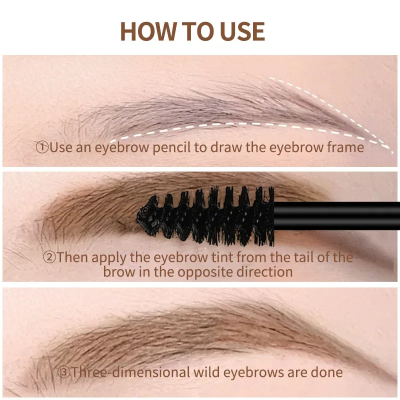 OCHEAL Dreidimensionale Augenbrauen-Färbecreme, vierfarbig, wasserfest, schweißfest, langanhaltendes Make-up für Augenbrauen