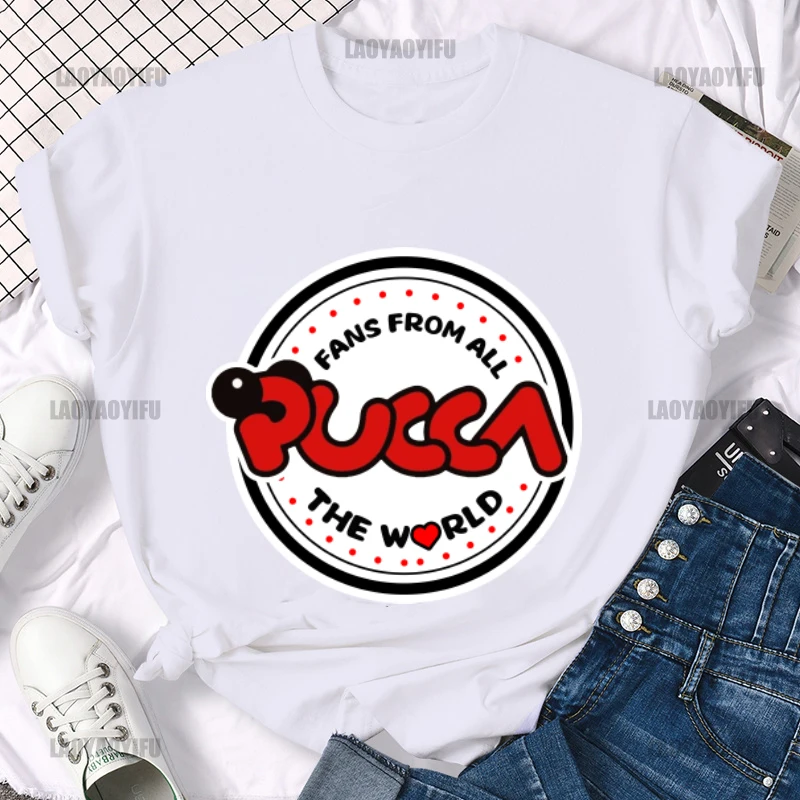 

pucca and garu Korean couple T-Shirt Summer fashion New Arrival Cotton Short Sleeve men clothing Streetwear